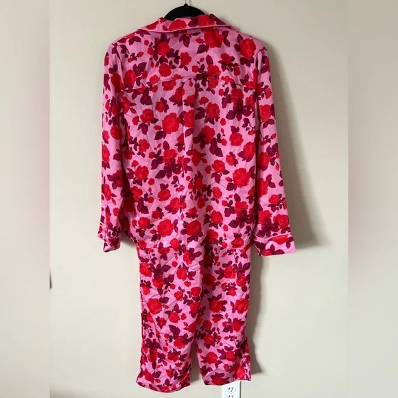 Loft Ladies Pjs Set Sleep‎ Wear Rose Blush SzSmall Soft Satin Feel NWOT - Picture 12 of 12